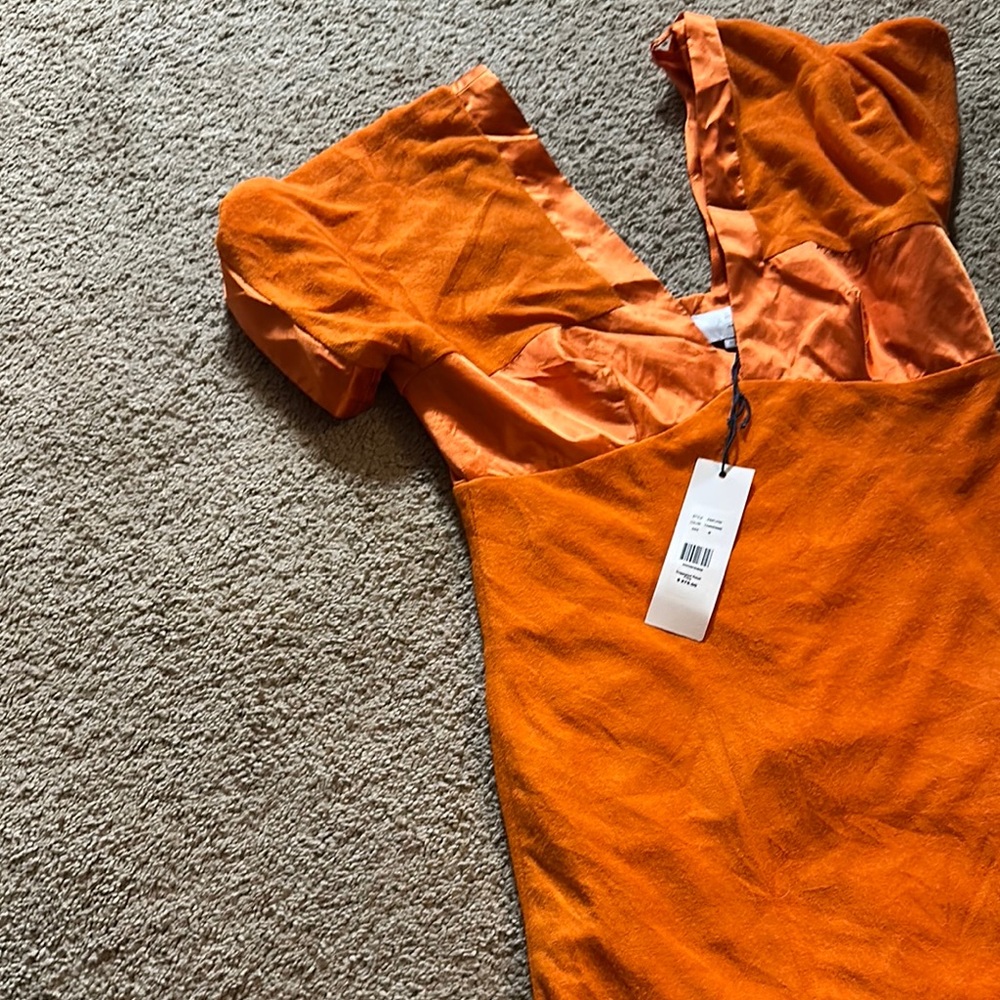 Adam Lippes Vibrant Orange Dress